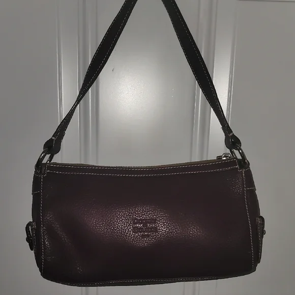 Dooney&Bourke Purple Leather Shoulder Bag - Picture 3 of 10